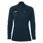 Womens Nike Training 1/4 Zip Midlayer (Neutral Bay Blazers)